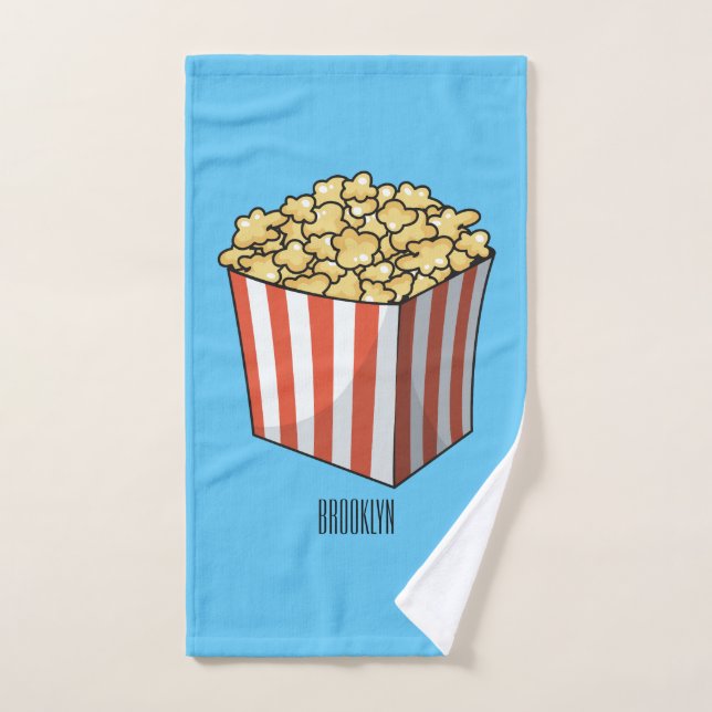 Ilustracion personalizado de palomitas (Toalla de mano)
