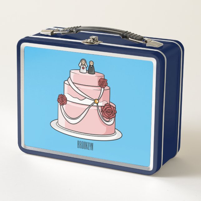ilustracion personalizado de pastel boda (Anverso)