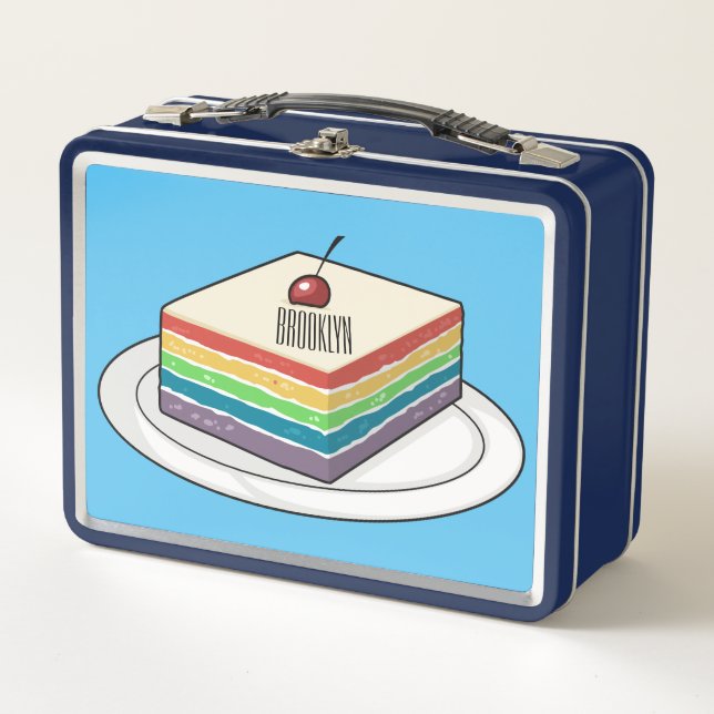 Ilustracion personalizado de pastel de arcoiris (Anverso)