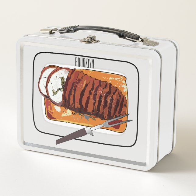 Ilustracion personalizado de pavo asado (Anverso)