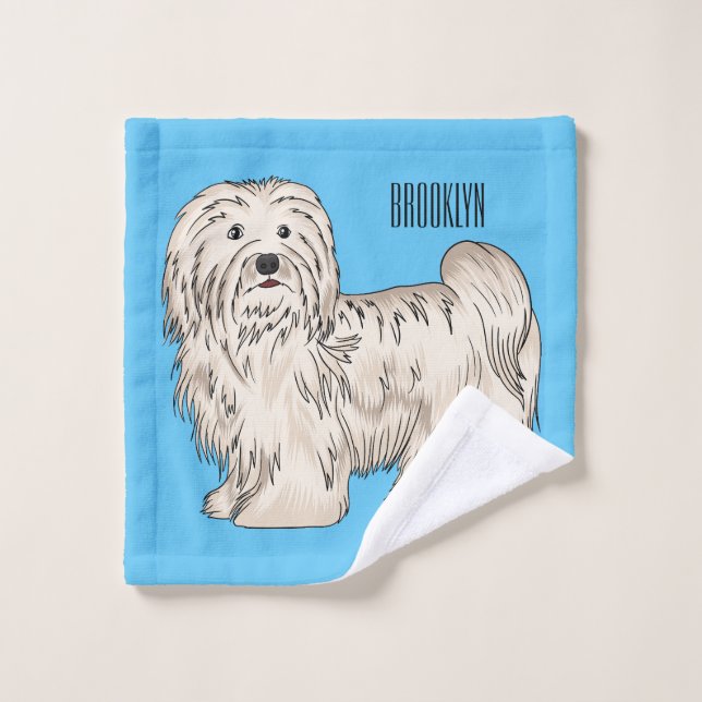 Ilustracion personalizado de perro de La Habana (Toallita)
