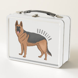 Ilustracion personalizado de perro pastor alemán