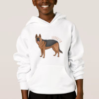 Ilustracion personalizado de perro pastor alemán