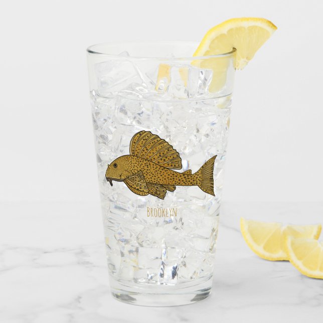 Ilustracion personalizado de pescado Pleco (Reverso (hielo))