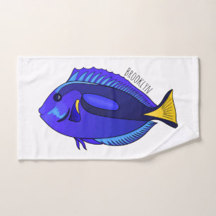 Ilustracion personalizado de pescado tang azul