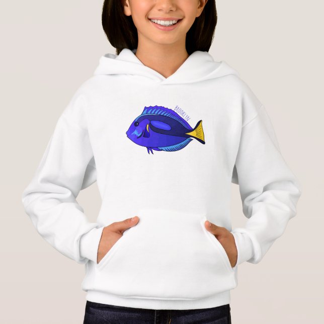 Ilustracion personalizado de pescado tang azul (Anverso)