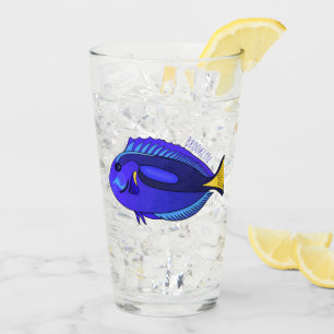 Ilustracion personalizado de pescado tang azul