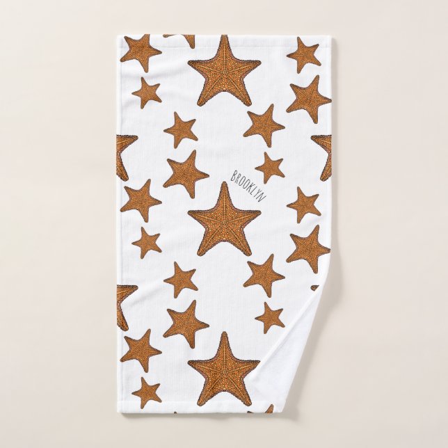 Ilustracion personalizado de pez estrella (Toalla de mano)