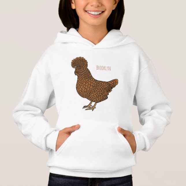 Ilustracion personalizado de pollo polaco Chamois (Anverso)
