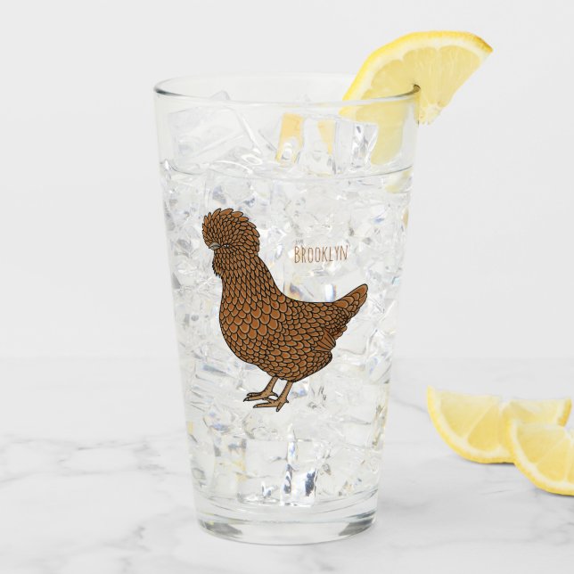 Ilustracion personalizado de pollo polaco Chamois (Reverso (hielo))