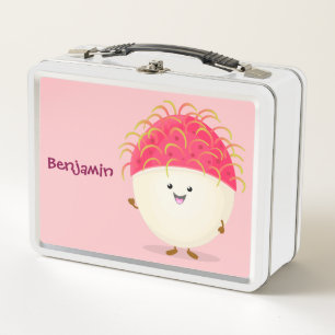Ilustracion personalizado de rambután rosa suave
