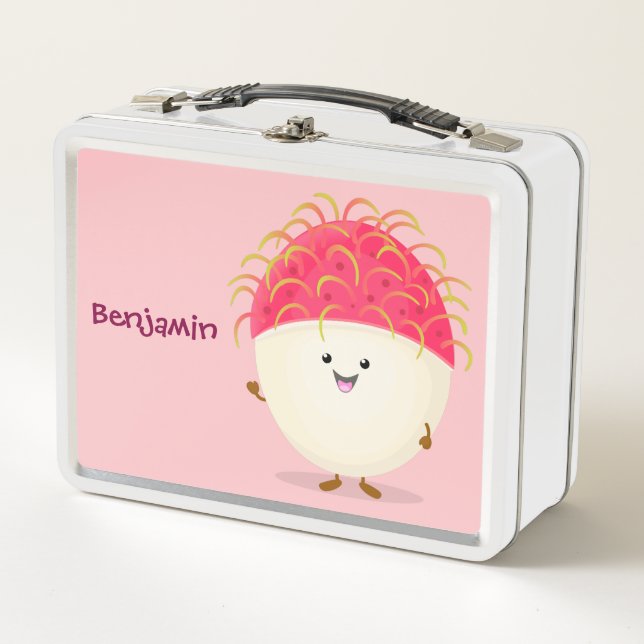 Ilustracion personalizado de rambután rosa suave (Anverso)