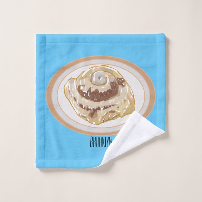 Ilustracion personalizado de rollo de canela (Toallita)