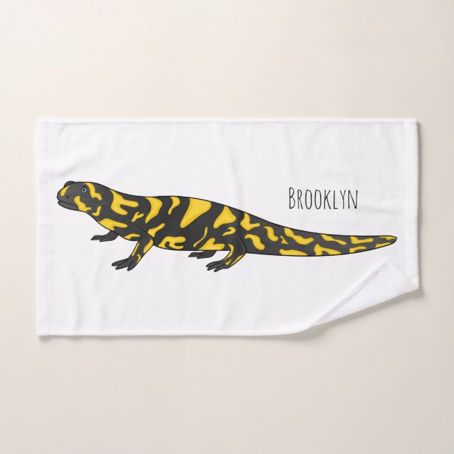 Ilustracion personalizado de salamandra tigre (Toalla de mano)