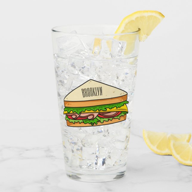 Ilustracion personalizado de sándwich (Reverso (hielo))