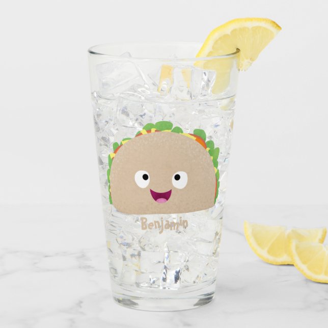 Ilustracion personalizado de taco alegre sonriente (Reverso (hielo))
