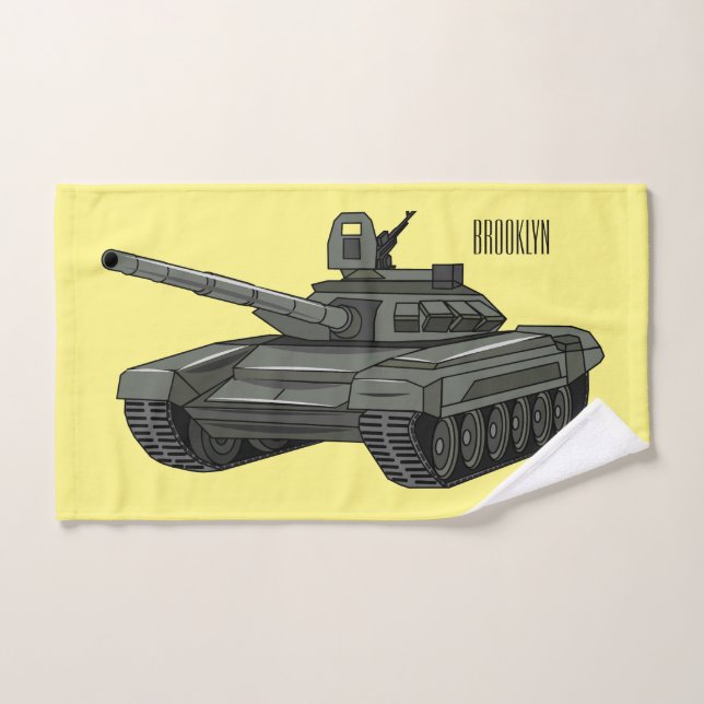 Ilustracion personalizado de tanques (Toalla de mano)