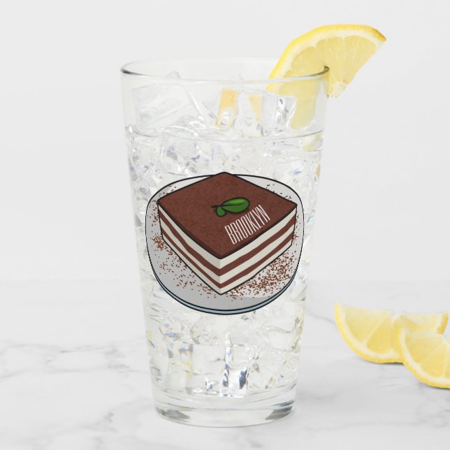 Ilustracion personalizado de tarta de Tiramisu (Reverso (hielo))