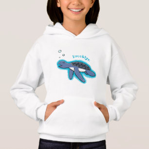 Ilustracion personalizado de tortuga marina de beb