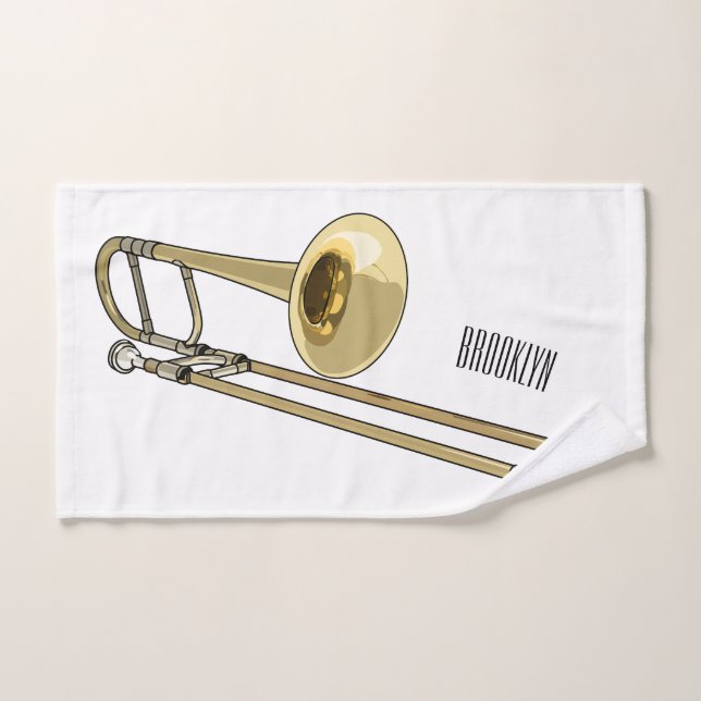 Ilustracion personalizado de Trombone (Toalla de mano)