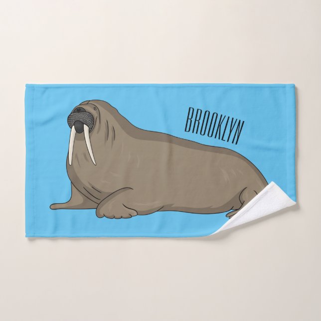 Ilustracion personalizado de Walrus (Toalla de mano)