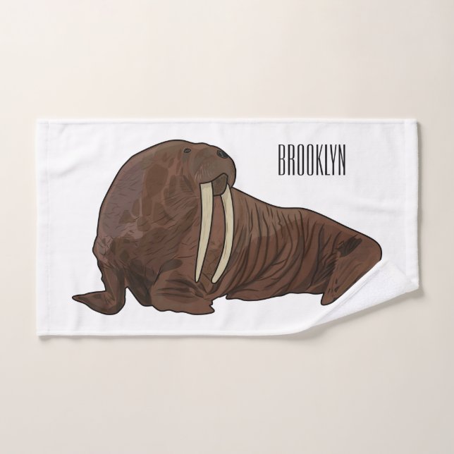 Ilustracion personalizado de Walrus (Toalla de mano)