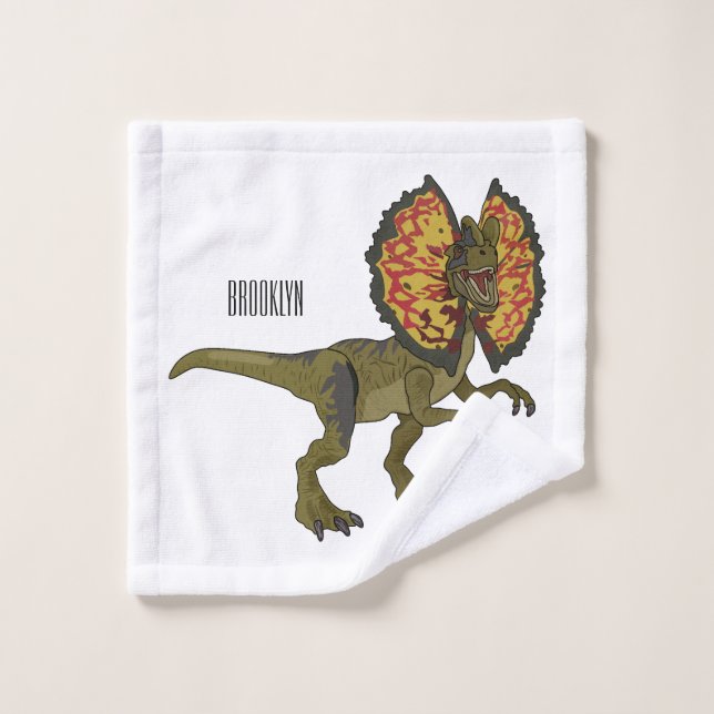 Ilustracion personalizado Dilophosaurus (Toallita)