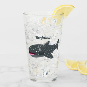 Ilustracion personalizado feliz de tiburón ballena
