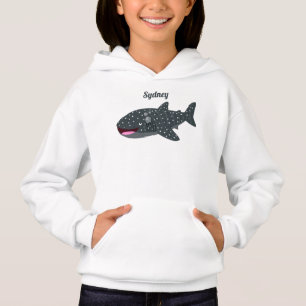 Ilustracion personalizado feliz de tiburón ballena