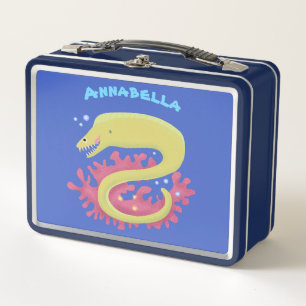 Ilustracion personalizado gracioso de moray verde