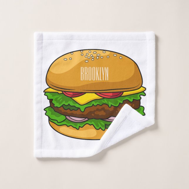 Ilustracion personalizado Hamburger (Toallita)