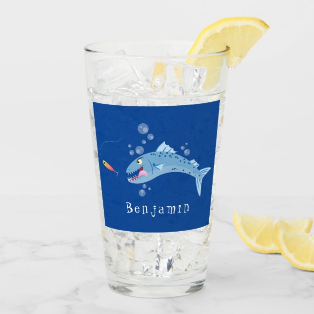 Ilustracion personalizado pescador hambriento de b (Reverso (hielo))