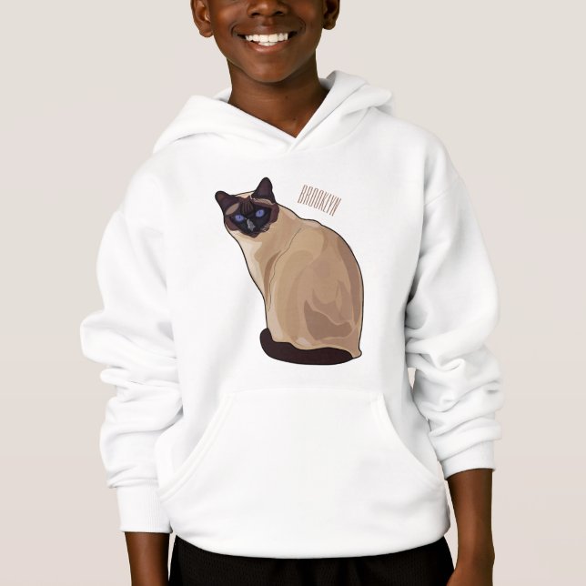 Ilustracion personalizado siamés (Anverso)