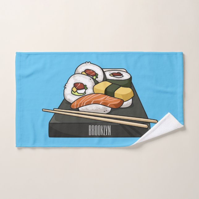Ilustracion personalizado Sushi (Toalla de mano)