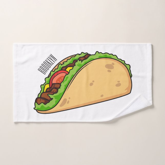 Ilustracion personalizado Taco (Toalla de mano)