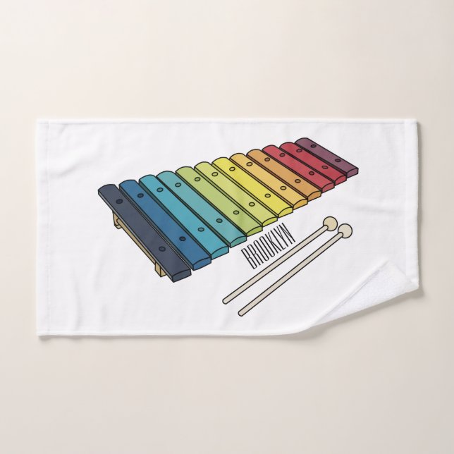 Ilustracion personalizado xilófono (Toalla de mano)