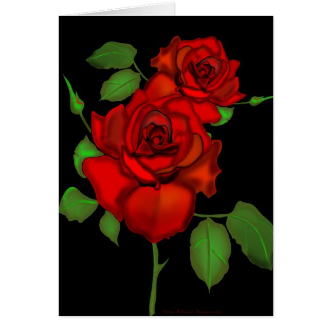 Ilustracion rojo color de rosa (Frente)