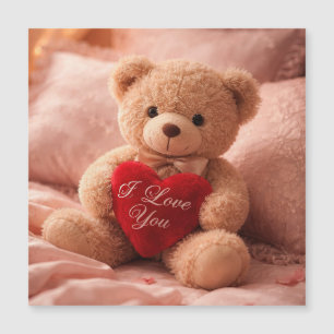 Ilustración Romántica de Oso de Peluche para San V