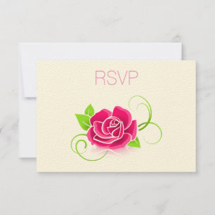 Ilustracion rosa rosado RSVP