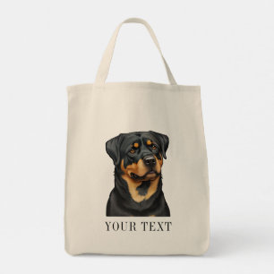 Ilustracion Rottweiler Bolsa de doggy Regalo de di