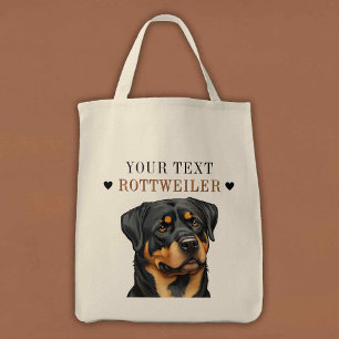 Ilustracion Rottweiler Bolsa de doggy Regalo de di