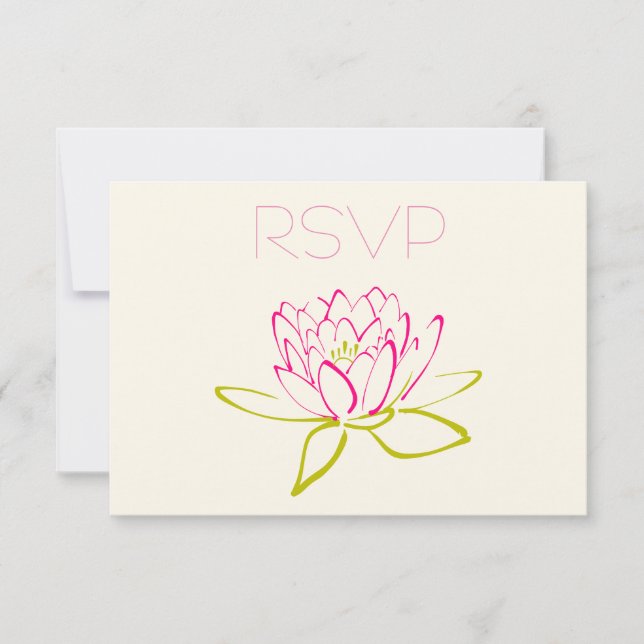 Ilustracion RSVP Lotus Flower / Water Lily (Anverso)
