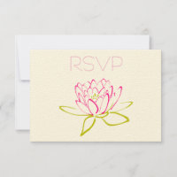 Ilustracion RSVP Lotus Flower / Water Lily