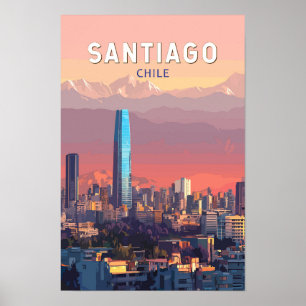 Ilustracion Santiago Chile Viaje de arte