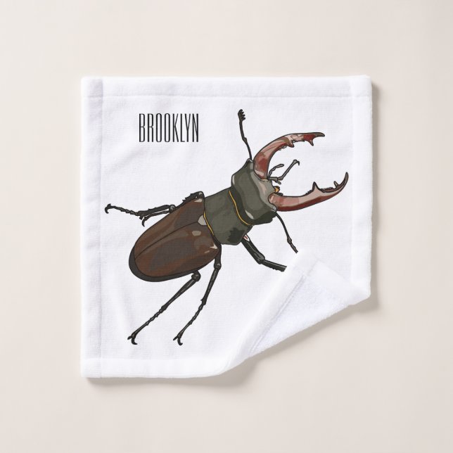 Ilustracion Stag beetle personalizado (Toallita)