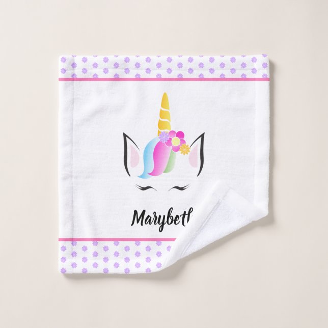 Ilustracion unicornio mágico personalizado (Toallita)