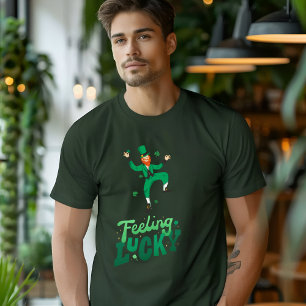 Ilustracion verde moderno con una camiseta afortun