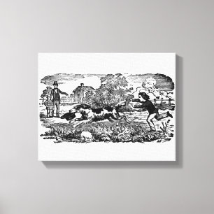 Ilustración victoriana de arte antiguo de mascotas