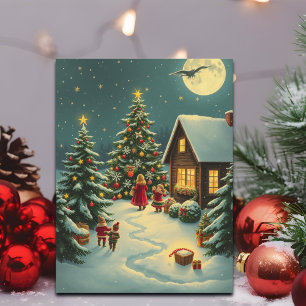 Ilustración Vintage de Navidad