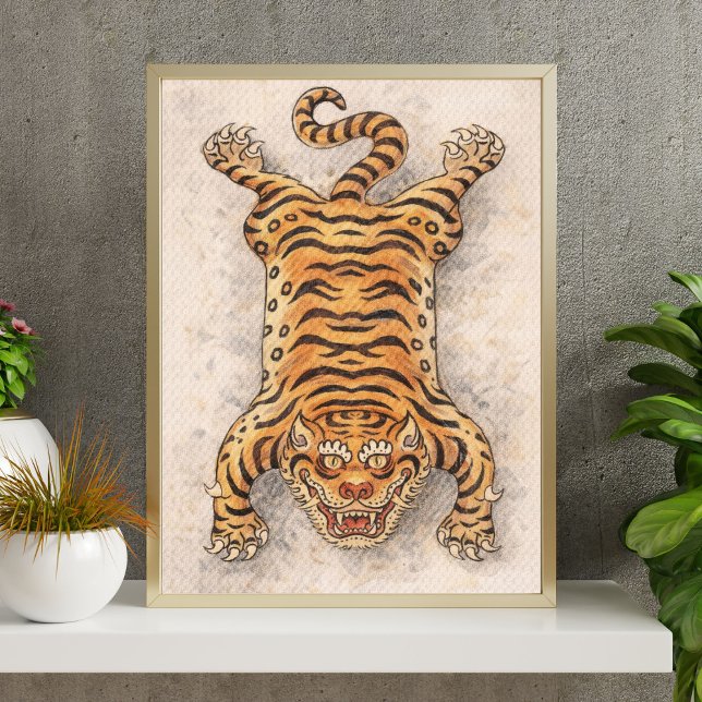 Ilustración Vintage de Tigre | Arte Tradicional de (Subido por el creador)
